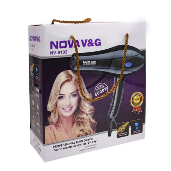 SECADOR DE PELO NOVA NV-9102 5000W 220V NEGRO (JTELEC352) - Image 3