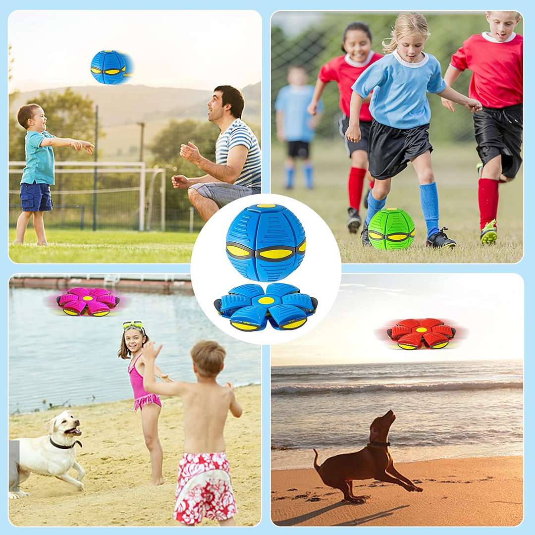 PELOTA MAGICA DISCO VOLADOR LUZ (JTJUG217AZUL) - Image 2