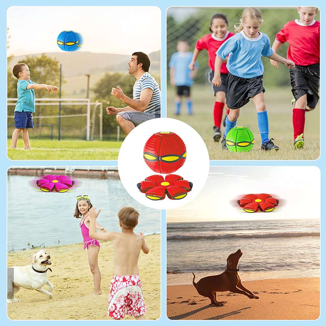 PELOTA MAGICA DISCO VOLADOR LUZ ROJO (JTJUG217ROJO) - Image 2