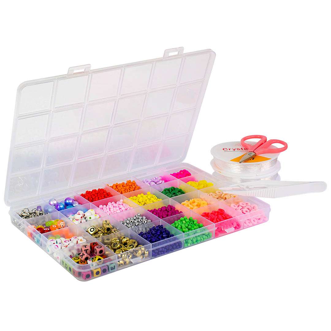 CUENTAS DE COLOR Y NUM P/CREAR PULSERAS (JTJUG932)