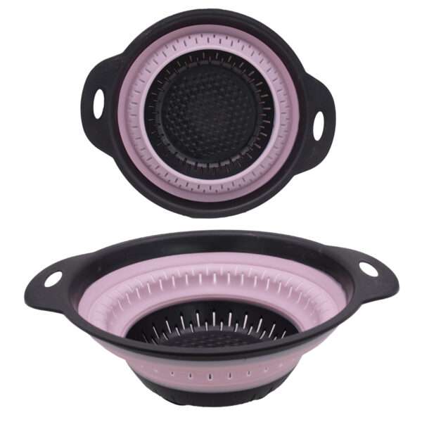 COLADOR SILICONA PLEGABLE 28CM DIAMETRO ROSA (JTHOG352ROJ)