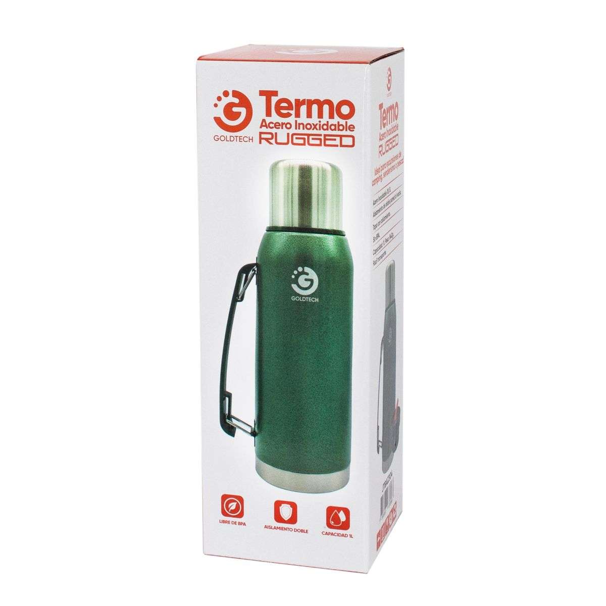 TERMO RUGGED ACERO INOXIDABLE GOLDTECH 1LT (JTBAZ304) (JTHOG933) - Image 2