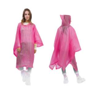 CAPA PONCHO DE LLUVIA UNISEX ROSADO (JTHOG985ROS)