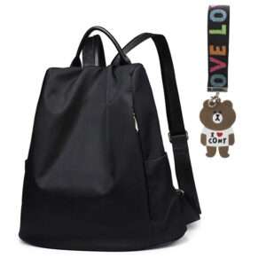 MOCHILA ANTIRROBO NEGRA + LLAVERO OSITO (COMBOJTBOL038+JTHOG983)