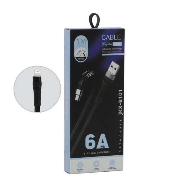 CABLE IPHONE 1M MALLADO NEGRO (JTCABL423)