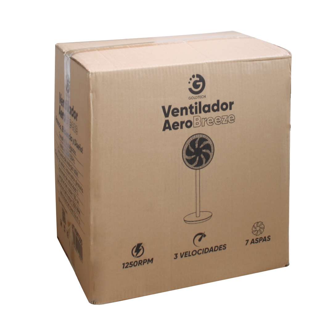 VENTILADOR GOLDTECH 14" 7 ASPAS AERO BREEZE BLANCO (JTVENT500) - Image 3