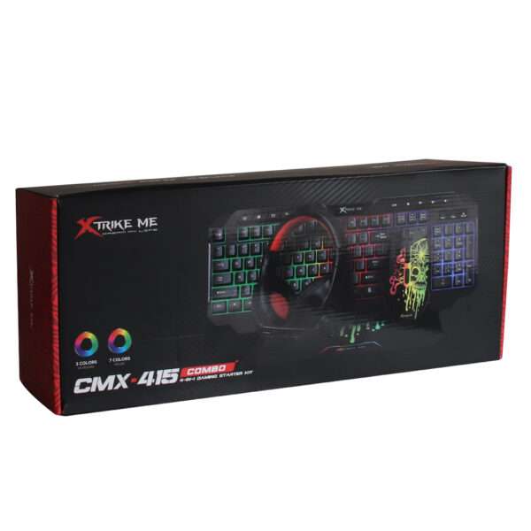 COMBO GAMER 4 EN 1 XTRIKE ME CMX-415 SP NEGRO RGB (JTXTRIKE119) - Image 3
