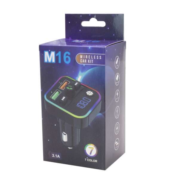 TRANSMISOR FM P/AUTO USB X2 RGB (JTADAP094) - Image 2