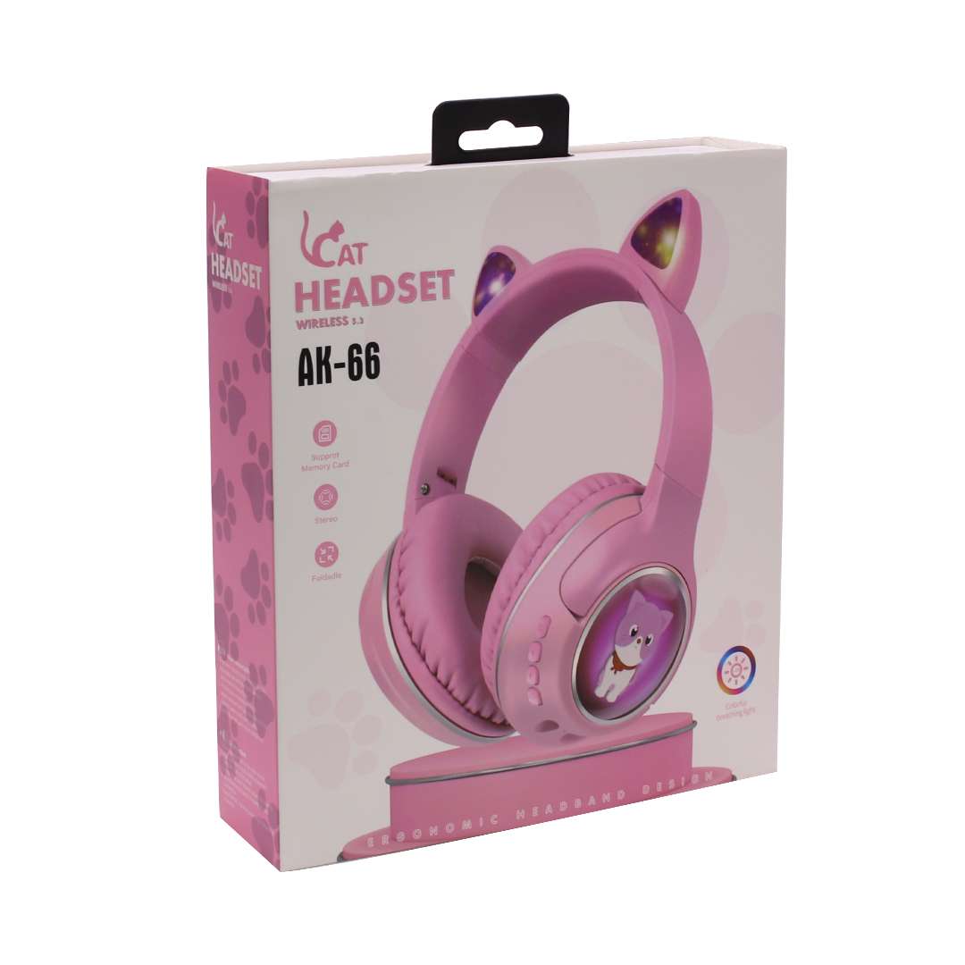 VINCHA AURICULAR BT AK-66 CAT C/LUZ ROSADO (JTAUR513ROS) - Image 3