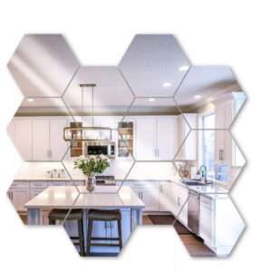 ESPEJOS ACRILICOS HEXAGONALES ADHESIVOS X12 (JTBAZ367)