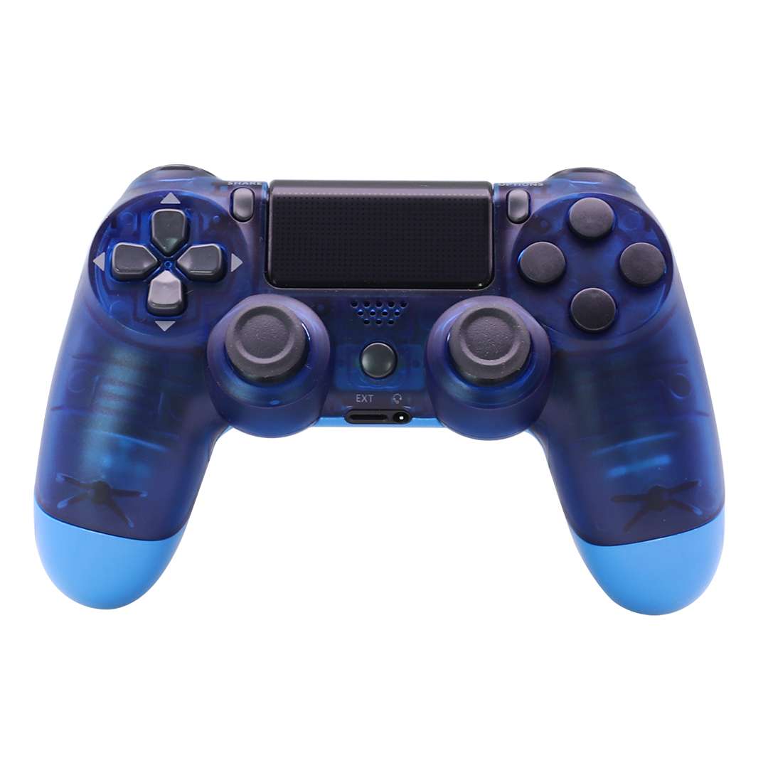 JOYSTICK INALAMBRICO P/PS4 AZUL TRANSPARENTE (JTGAME126)
