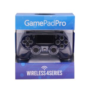 JOYSTICK INALAMBRICO PARA PS4 AZUL TRANSPARENTE (JTGAME126)