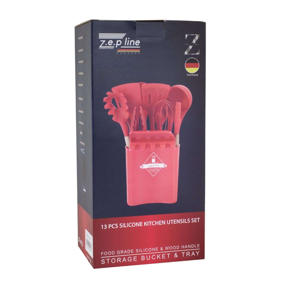 JUEGO MENAGE DE SILICONA 13PIEZAS C/ SOPORTE ROSA (JTHOG689) - Image 2