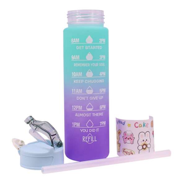 BOTELLA DE AGUA MOTIVACIONAL 750ML C/ INDICADOR ML Y OZ (JTHOG861) - Image 2