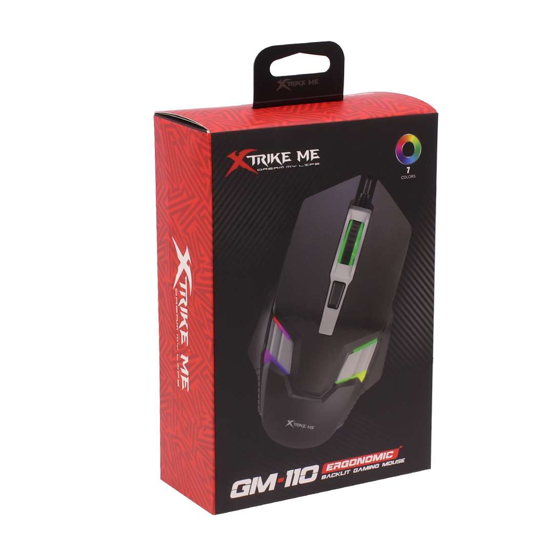 MOUSE GAMER XTRIKE CABLEADO ME GM-110 NEGRO (JTXTRIKE126) - Image 4