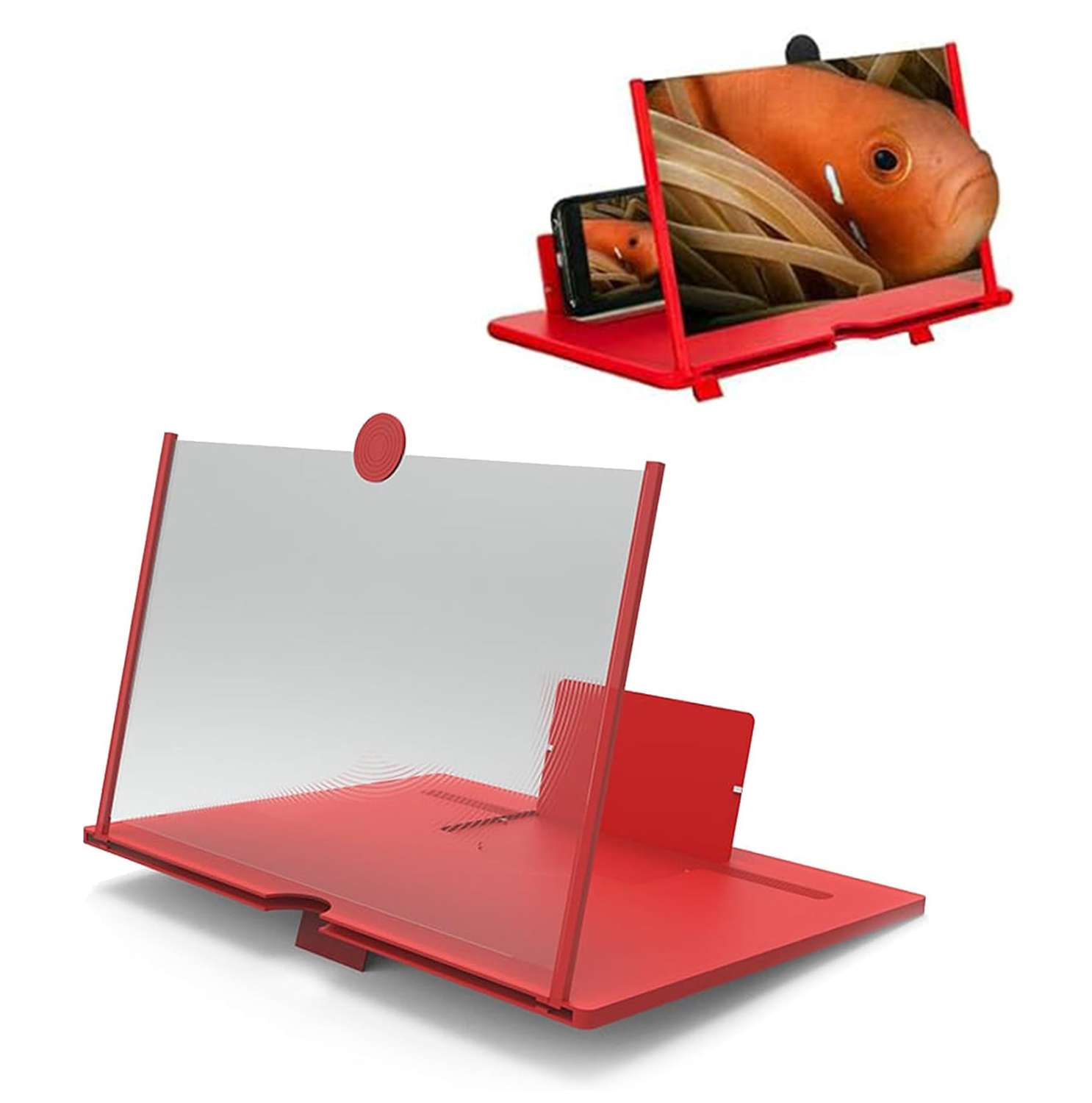 PANTALLA LUPA AMPLIFICADOR P/CELULAR 9'' ROJO (JTACCEL325ROJ)