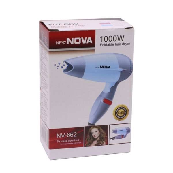SECADOR DE PELO NOVA 1000W NV-662 CELESTE (JTELEC028CEL) - Image 2