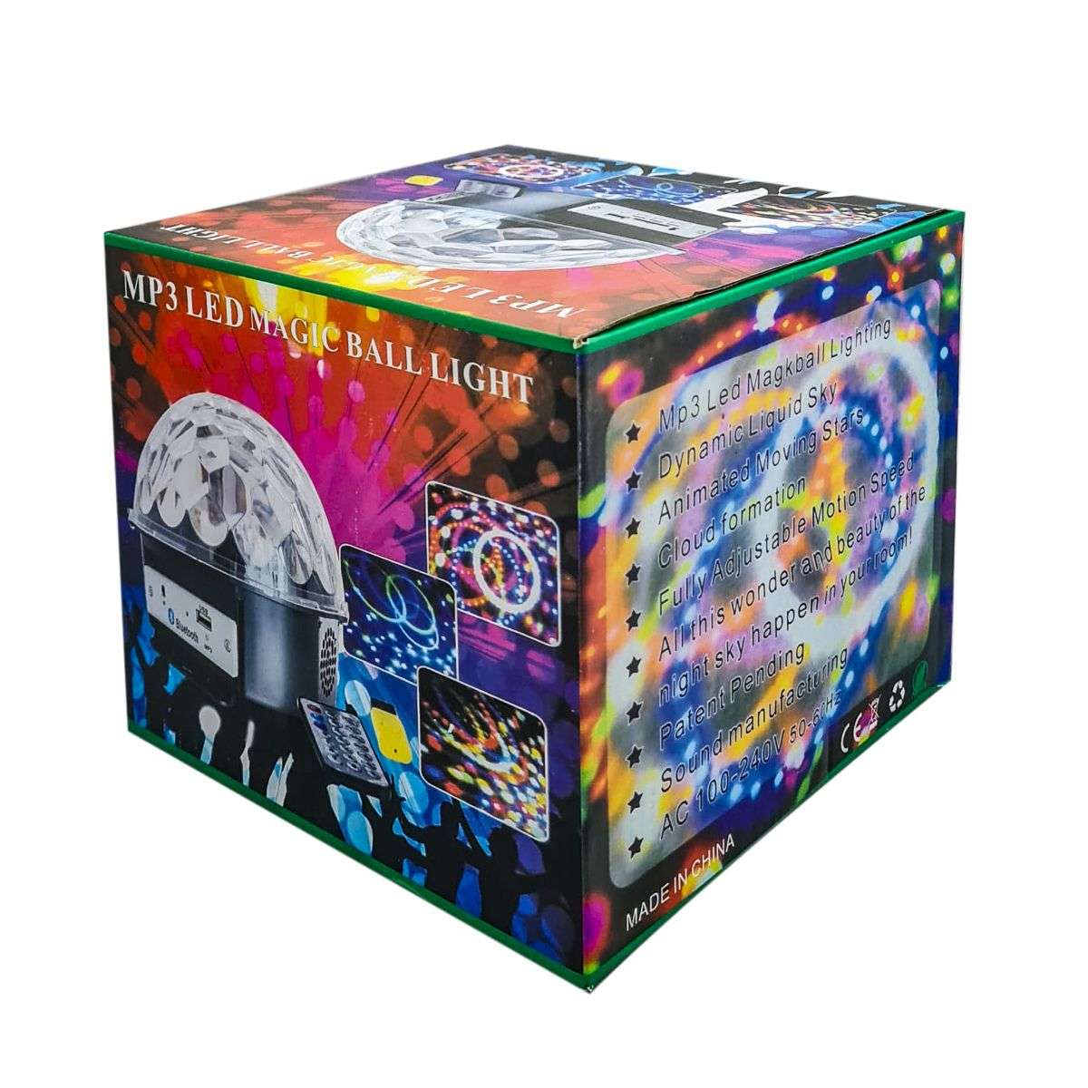 MEDIA ESFERA AUDIORITMICA LUCES RGB PARLANTE BT CON CONTROL REMOTO (JTFIEST001) - Image 3