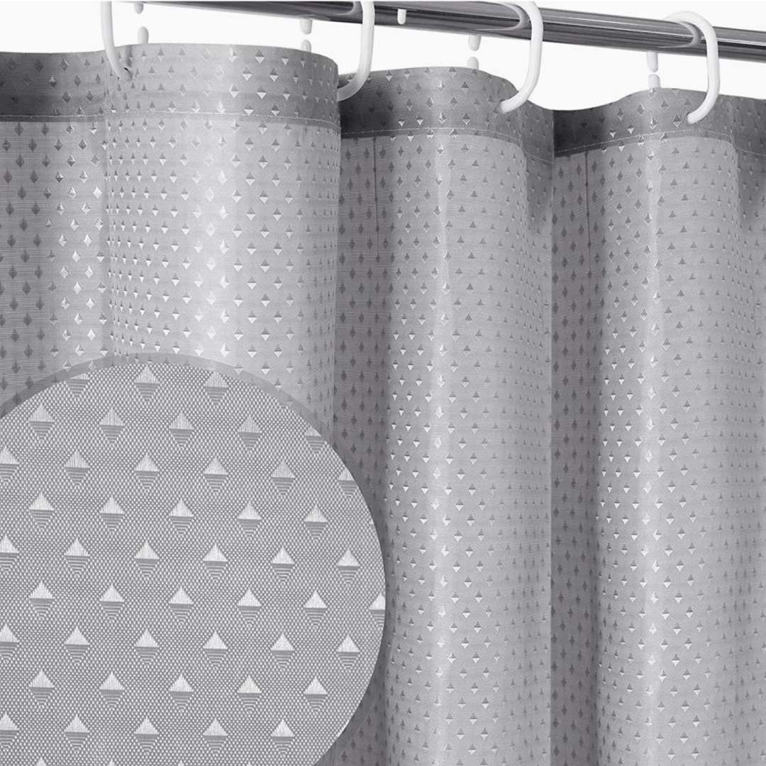 CORTINA DE BAÑO SIMIL TELA 180X180CM GRIS (JTHOG885GRI)