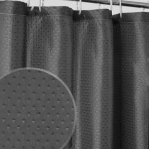 CORTINA DE BAÑO SIMIL TELA 180X180CM NEGRO (JTHOG885NEG)