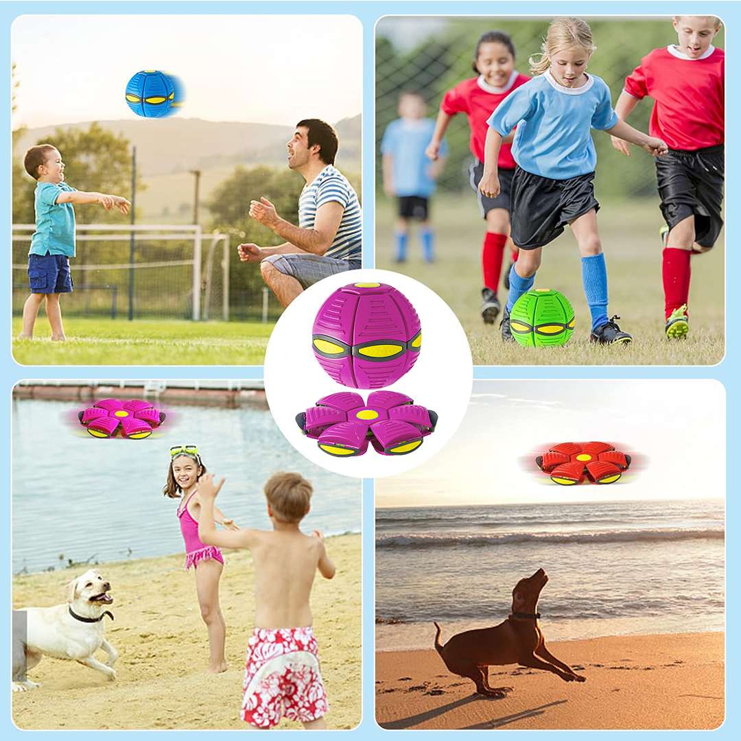 PELOTA MAGICA DISCO VOLADOR LUZ ROSA (JTJUG217ROSA) - Image 2