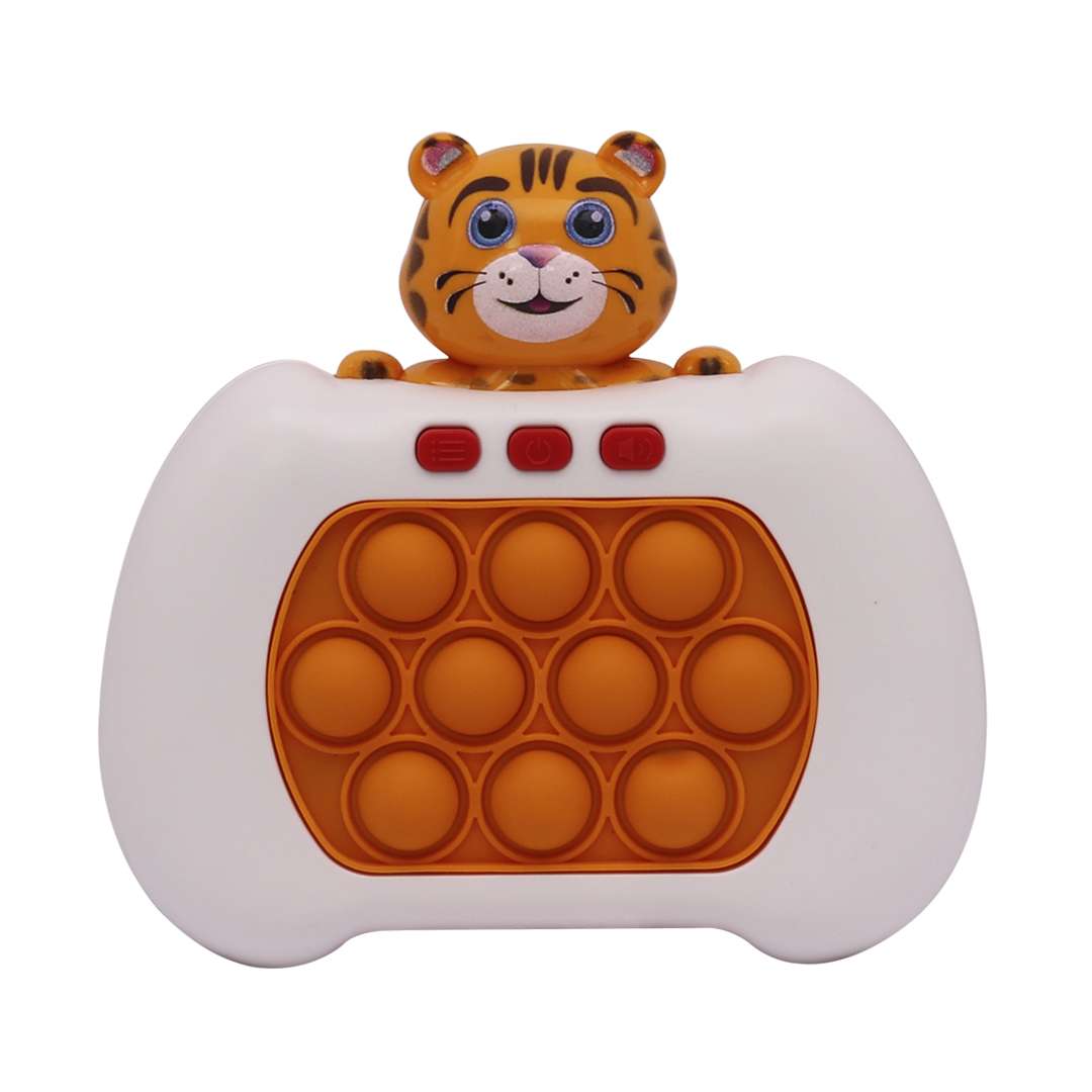 CONSOLA POP IT CON LUZ Y SONIDO TIGRE NARANJA (JTJUG931TIGRE)