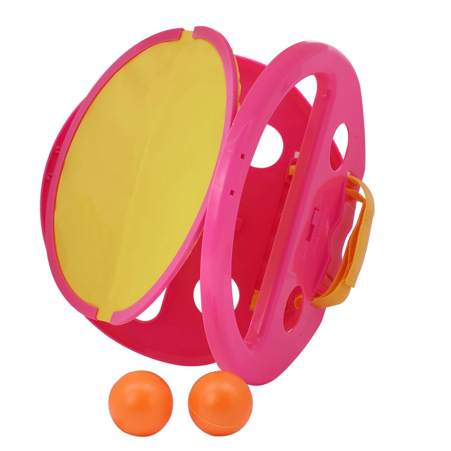 RAQUETA LANZA Y ATRAPA PELOTA ROSADO (JTJUG965ROS)