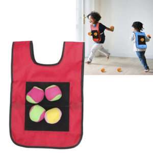 CHALECO CON BOLAS ADHESIVAS DODGEBALL ROJO (JTJUG978ROJ)