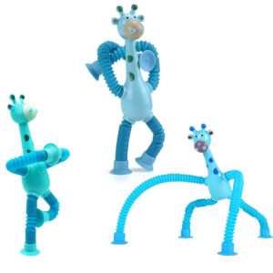 JIRAFA CON TUBOS Y VENTOSA CELESTE (JTJUG979CEL)