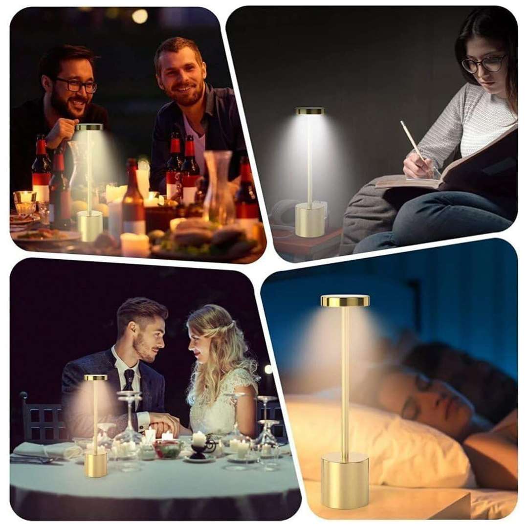 LAMPARA DE MESA PARA RESTAURANTE REGULABLE DORADO (JTLAMP132) - Image 2