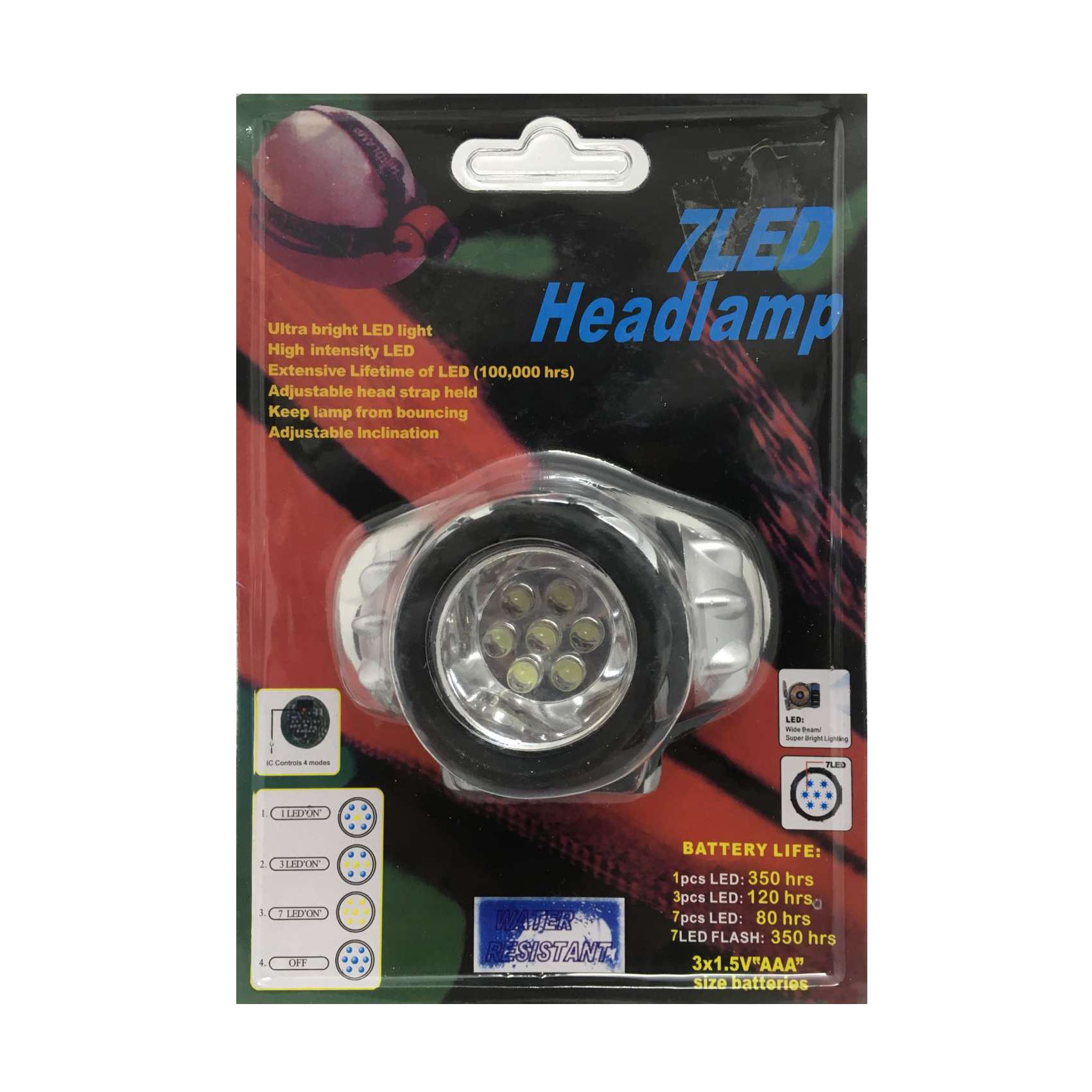 LINTERNA MINERO REDONDA 7 LEDS (JTBAZ008) (JTLIN007) - Image 2