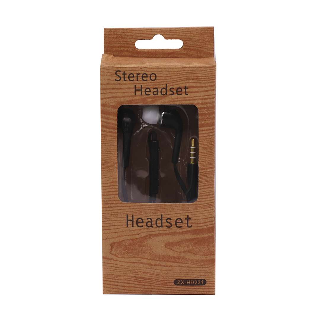 AURICULARES MANOS LIBRES NEGRO CAJA MARRON (JTMANO002NEG)