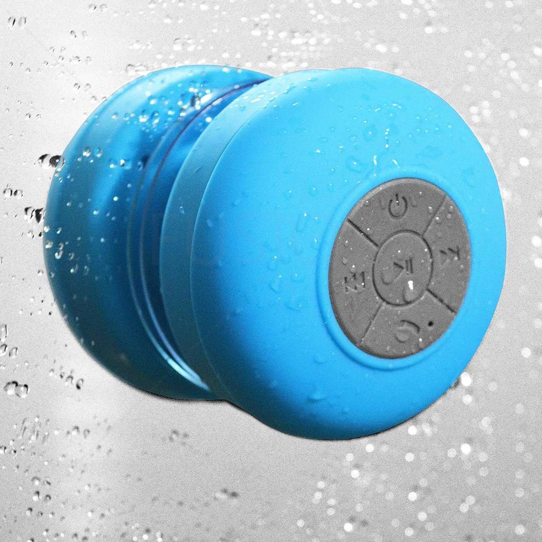 PARLANTE RESISTENTE AL AGUA BLUETOOTH CON VENTOSA CELESTE (JTPAR024CEL) - Image 2
