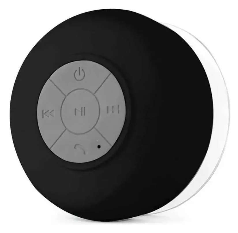 PARLANTE RESISTENTE AL AGUA BLUETOOTH CON VENTOSA NEGRO (JTPAR024NEG)