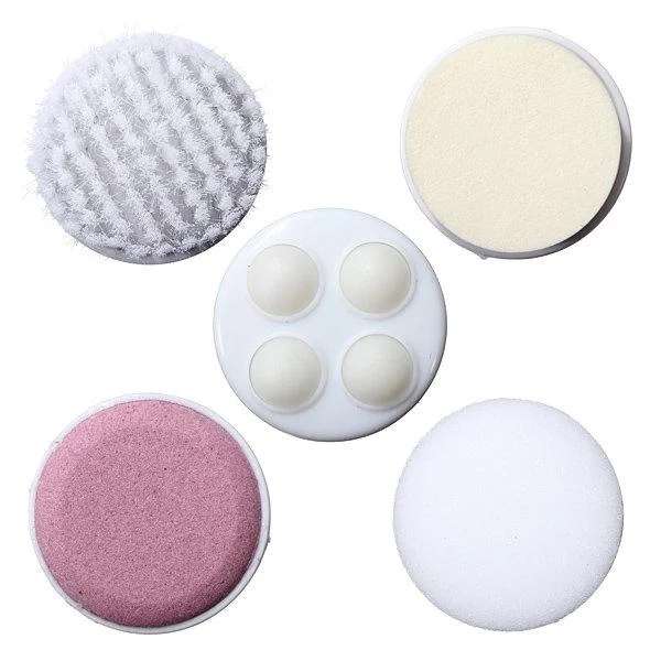 CEPILLO FACIAL MASAJEADOR PORTATIL 5 EN 1 BLANCO CON ROSA (JTSEEN232) - Image 3