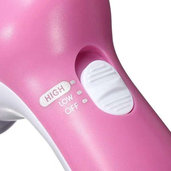 CEPILLO FACIAL MASAJEADOR PORTATIL 5 EN 1 BLANCO CON ROSA (JTSEEN232) - Image 4