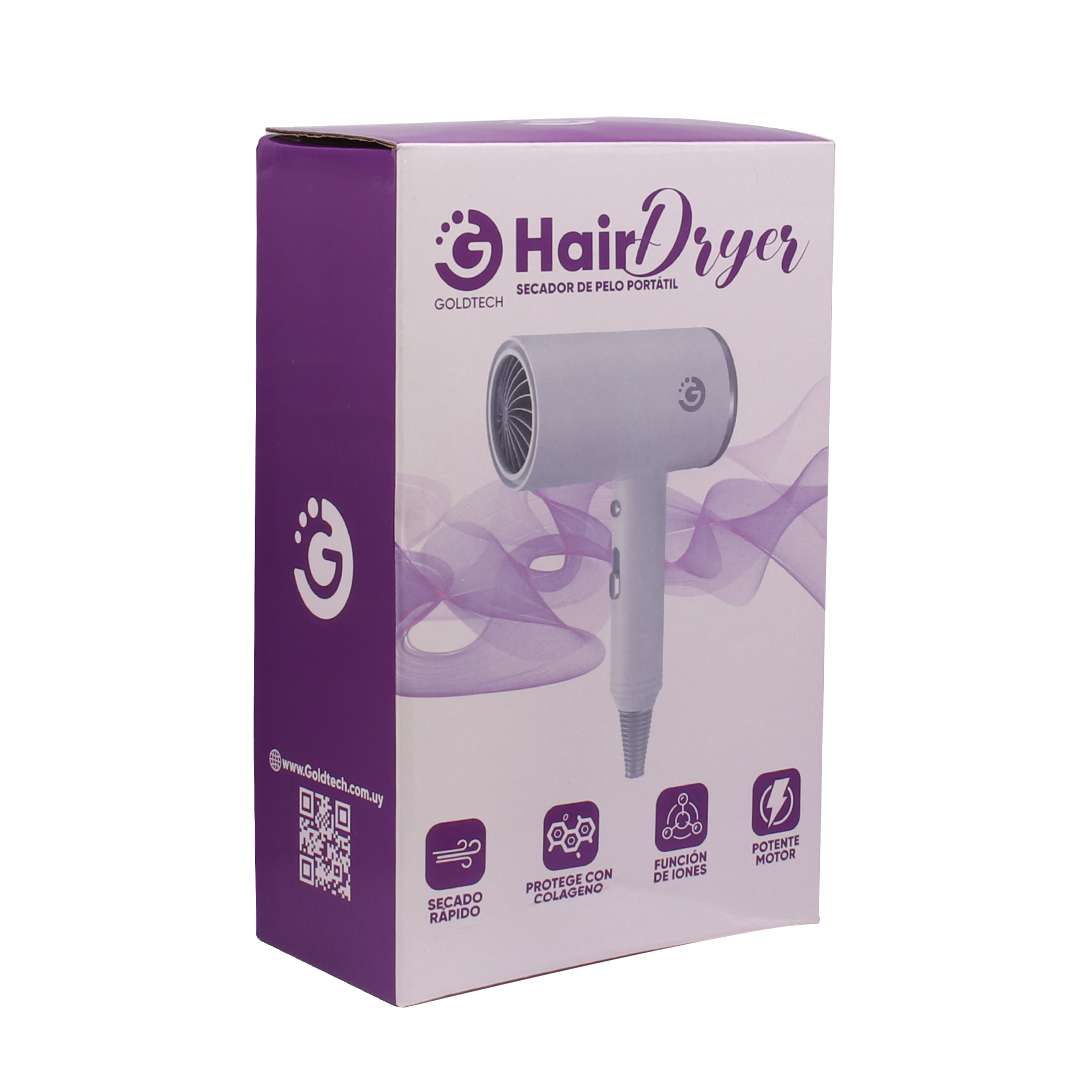 SECADOR DE PELO PORTATIL GOLDTECH BLANCO (JTELEC401BLA) - Image 2