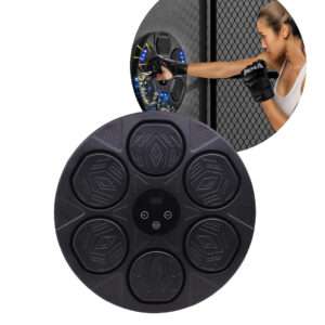 MAQUINA DE BOXEO GOLDTECH 6 GOLPES LUZ MUSICA BLUETOOTH NEGRO (JTFITN100)