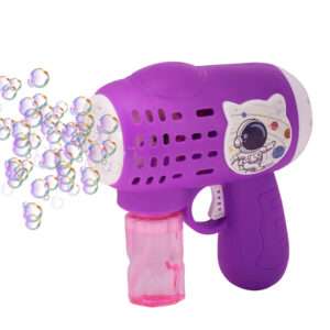 PISTOLA DE BURBUJAS ASTRONAUTA CON LUZ VIOLETA (JTJUG918VIOLETA)