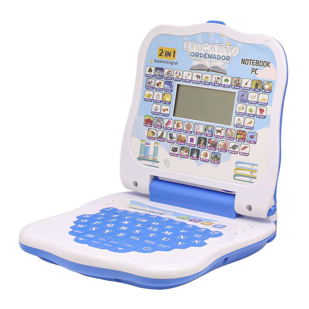 MINI LAPTOP EDUCATIVA DIDACTICA CON DISPLAY AZUL (JTJUG989AZU)