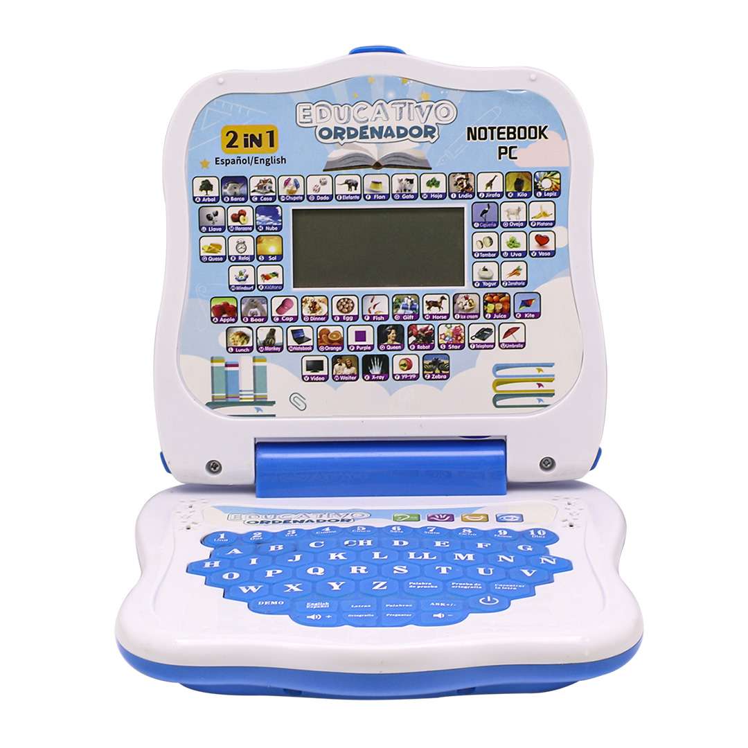 MINI LAPTOP EDUCATIVA DIDACTICA CON DISPLAY AZUL (JTJUG989AZU) - Image 2