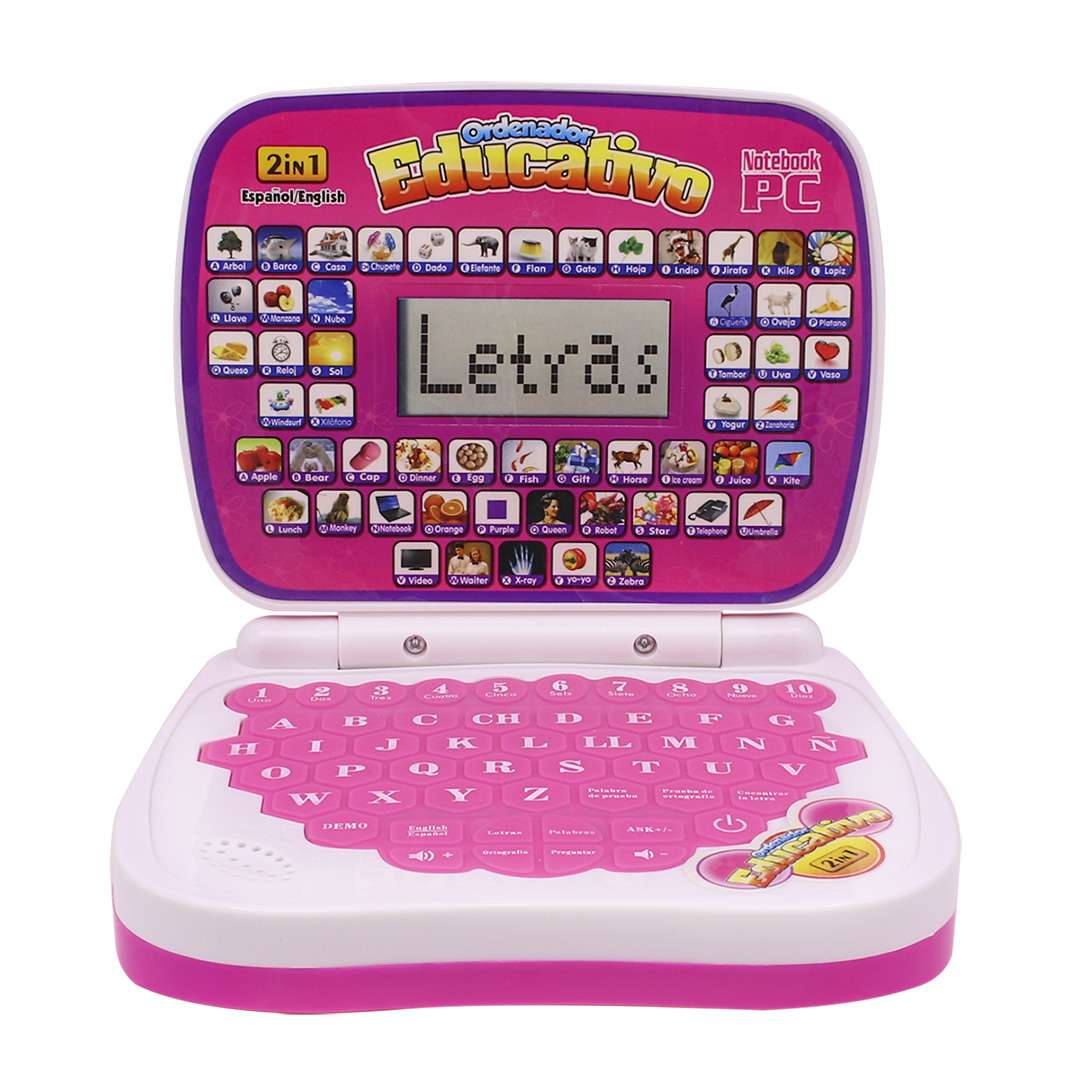 MINI LAPTOP EDUCATIVA DIDACTICA ROSA (JTJUG989ROS) - Image 2