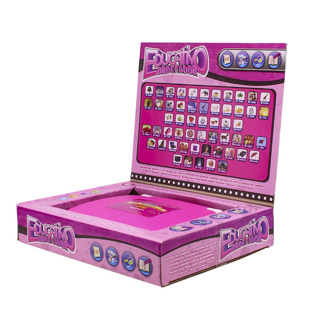 MINI LAPTOP EDUCATIVA DIDACTICA ROSA (JTJUG989ROS) - Image 4