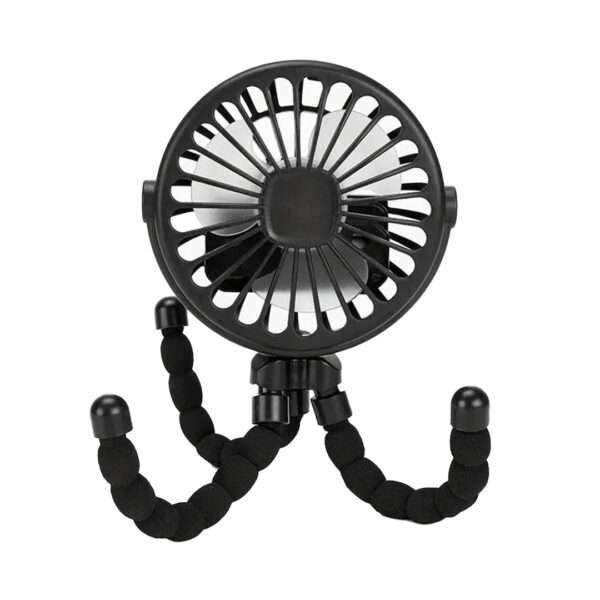 MINI VENTILADOR C/AGARRE RECARGABLE NEGRO (JTVENT033NEG)