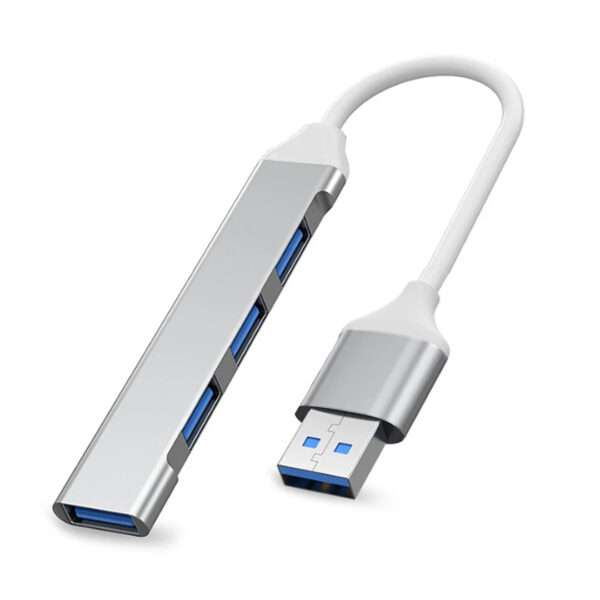 HUB USB 4 PUERTOS 3.0 PLATEADO (JTADAP096)