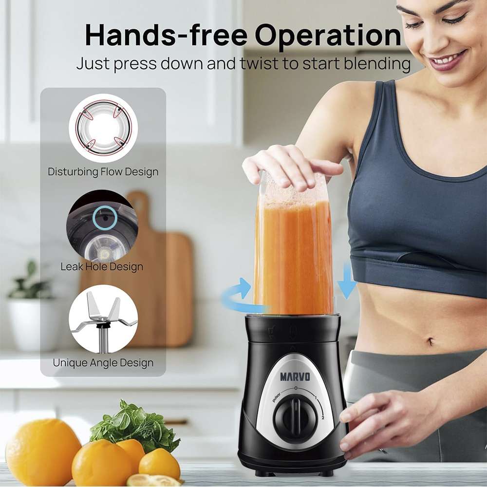 LICUADORA SHAKE MARVO HBR-145 NEGRO (JMARVO037) - Image 2