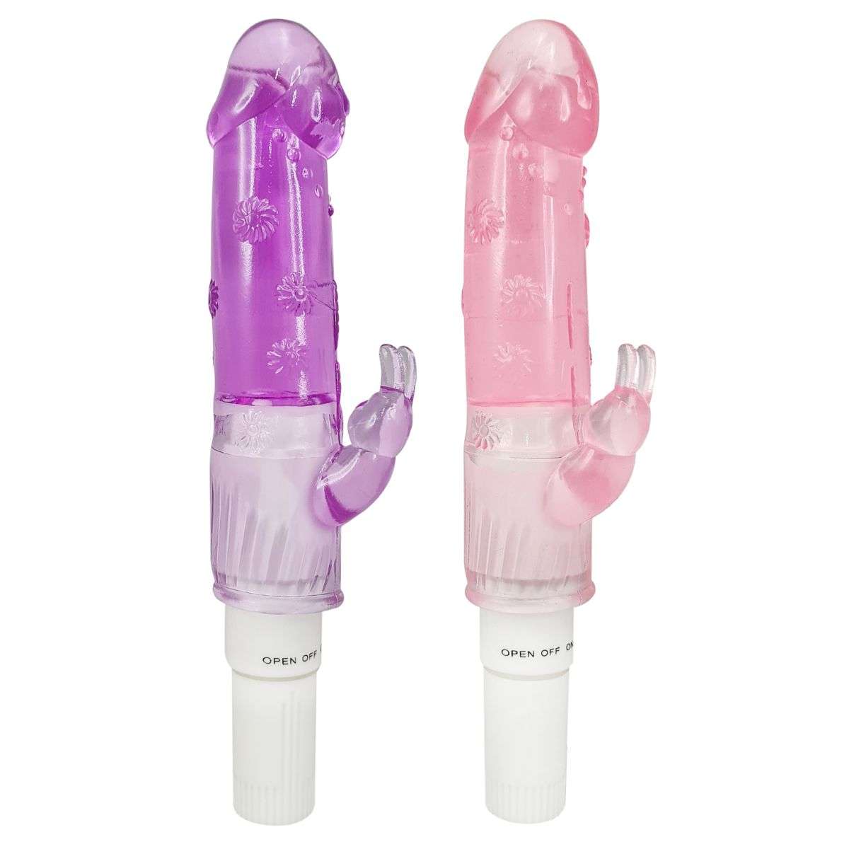 VIBRADOR SILICONA C/ESTIMULADOR (JTSEX006)
