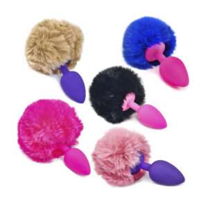 PLUG  ANAL DE POMPÓN DE PELUCHE GRANDE (JTSEX065)