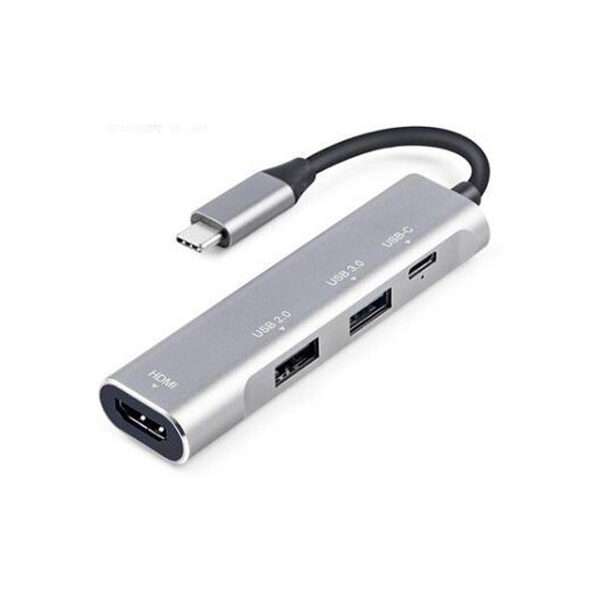 ADAPTADOR HUB 6 EN 1 USB 2.0 USB 3.0 SD TF USB-C HDMI (JTADAP066)