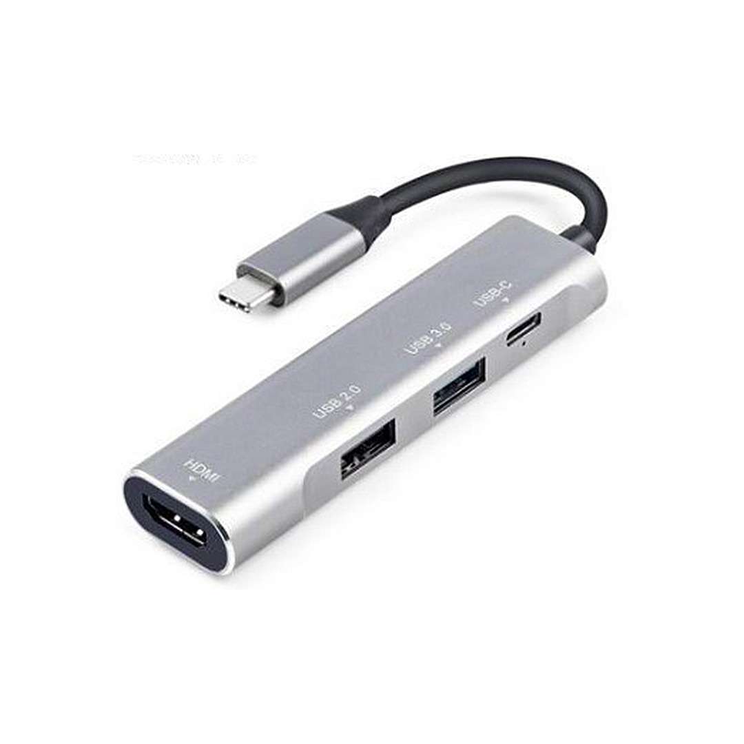 ADAPTADOR HUB 6 EN 1 USB 2.0 USB 3.0 SD TF USB-C HDMI (JTADAP066)